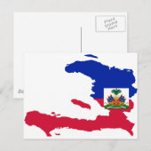Postale Carte du drapeau haïtien HT (Devant / Derrière)