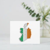 Postale Carte du drapeau irlandais (Debout devant)