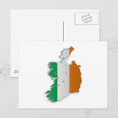 Postale Carte du drapeau irlandais (Devant / Derrière)