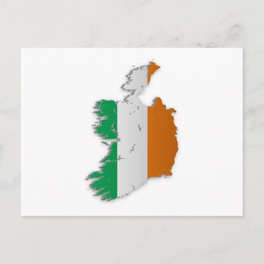 Postale Carte du drapeau irlandais (Devant)