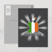 Postale Carte du drapeau irlandais 2.0 (Devant / Derrière)