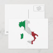 Postale Carte du drapeau italien (Devant / Derrière)