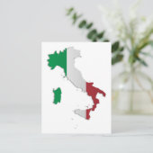 Postale Carte du drapeau italien (Debout devant)