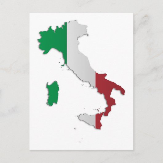 Postale Carte du drapeau italien (Devant)