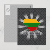 Postale Carte du drapeau lituanien 2.0 (Devant / Derrière)