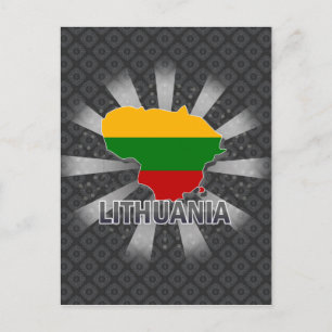 Postale Carte du drapeau lituanien 2.0