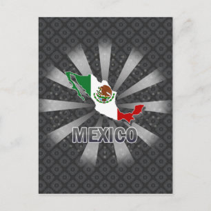 Postale Carte du drapeau mexicain 2.0