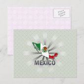 Postale Carte du drapeau mexicain 2.0 (Devant / Derrière)