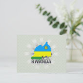 Postale Carte du drapeau rwandais 2.0 (Debout devant)
