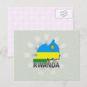 Postale Carte du drapeau rwandais 2.0 (Devant / Derrière)