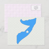 Postale Carte du drapeau somalien grandeur nature (Devant / Derrière)