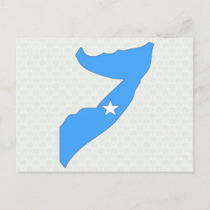 Postale Carte du drapeau somalien grandeur nature