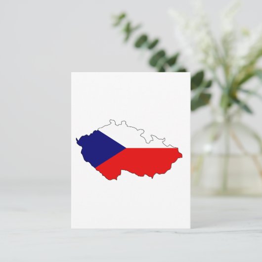 Postale Carte du drapeau tchèque (Debout devant)