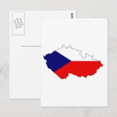Postale Carte du drapeau tchèque (Devant / Derrière)