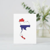Postale Carte du drapeau thaïlandais (Debout devant)
