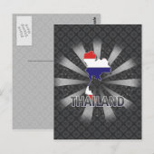 Postale Carte du drapeau thaïlandais 2.0 (Devant / Derrière)