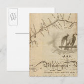 Postale Carte du fleuve Mississippi (Devant / Derrière)