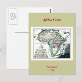 Postale Carte du foetus africain 1720 (Devant / Derrière)