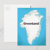 Postale Carte du Groenland (Devant / Derrière)