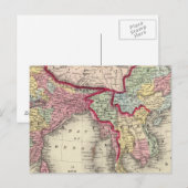 Postale Carte du Hindoostan, de l'Inde, de la Chine et du (Devant / Derrière)