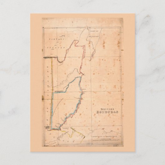 Postale Carte du Honduras britannique (Belize) vers 1867 (Devant)