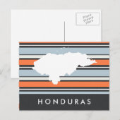 Postale Carte du Honduras : Rayures Modernes (Devant / Derrière)