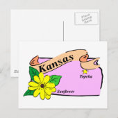 Postale Carte du Kansas (Devant / Derrière)