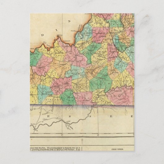 Postale Carte Du Kentucky (Devant)