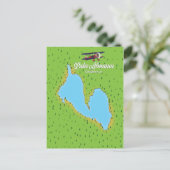 Postale Carte du lac Almanor California USA (Debout devant)