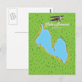 Postale Carte du lac Almanor California USA (Devant / Derrière)