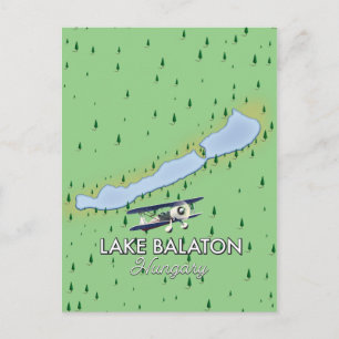 Postale Carte du lac Balaton Hongrie