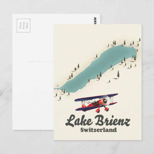 Postale Carte du lac Brienz Suisse (Devant / Derrière)