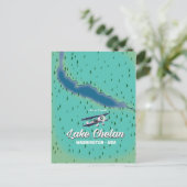 Postale Carte du lac Chelan Washington (Debout devant)