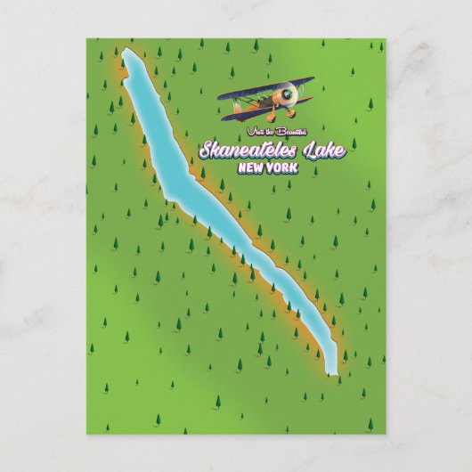 Postale carte du lac de Skaneateles (Devant)