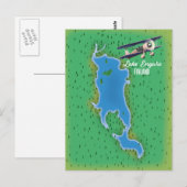 Postale Carte du lac Engure en Finlande (Devant / Derrière)