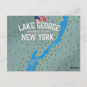 Postale Carte du lac George New York (Dos)