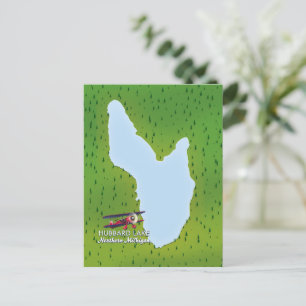 Postale carte du lac Hubbard dans le nord du Michigan