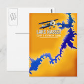 Postale Carte du lac Nasser Égypte et Soudan (Devant / Derrière)