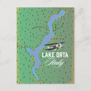 Postale Carte du lac Orta Italie