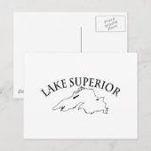 Postale Carte du lac Supérieur (Devant / Derrière)