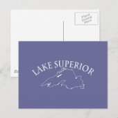 Postale Carte du lac Supérieur (Devant / Derrière)