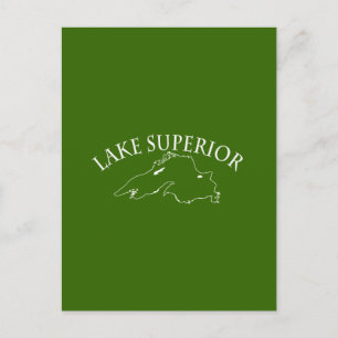 Postale Carte du lac Supérieur