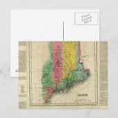 Postale Carte Du Maine (Devant / Derrière)