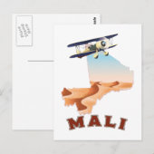 Postale Carte du Mali vintage affiche (Devant / Derrière)