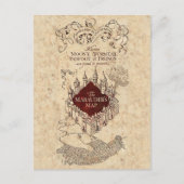 Postale Carte du Maraudeur des Sortilèges Harry Potter (Devant)