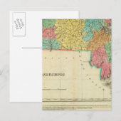 Postale Carte Du Massachusetts (Devant / Derrière)