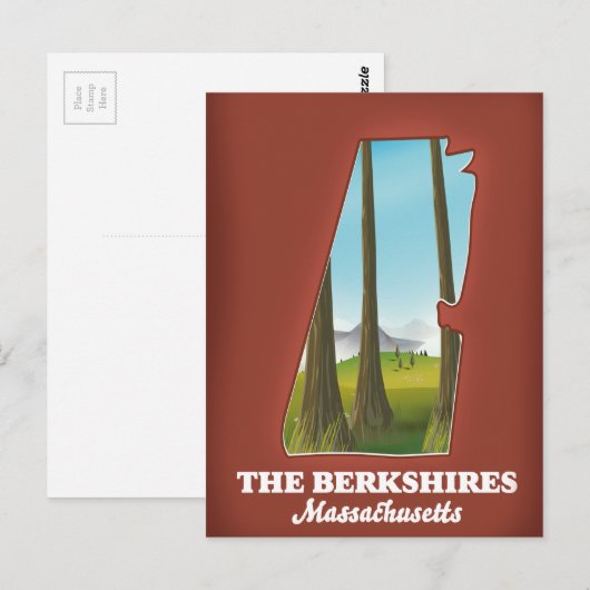 Postale Carte du Massachusetts Berkshires (Devant / Derrière)