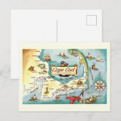 Postale Carte du Massachusetts du Cap Cod (Devant / Derrière)