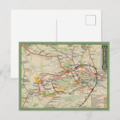 Postale Carte du métro de Londres (Devant / Derrière)