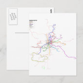 Postale Carte du métro Espagne-Madrid (Devant / Derrière)